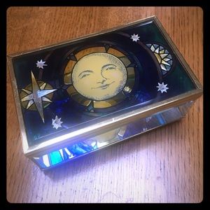 Hand painted Glass Trinket Box - SOLD