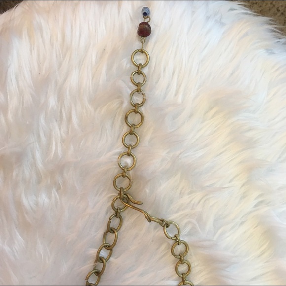 Gold multi metal stars & moons statement necklace - Picture 4 of 5