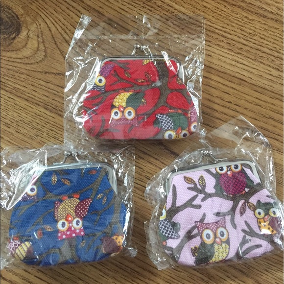 Bundle of 3 small owl wallets - Picture 1 of 8