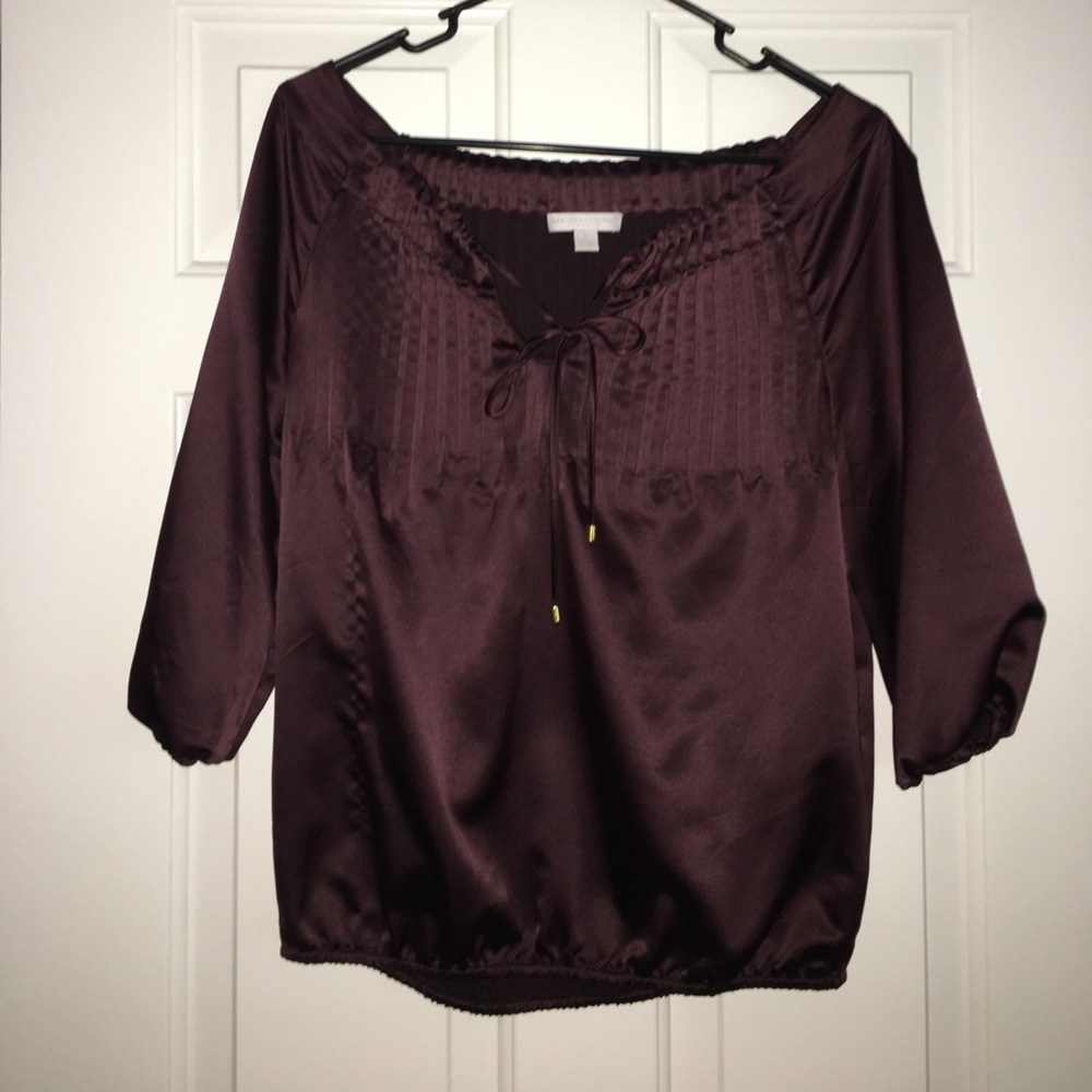 Satin Peasant Blouse