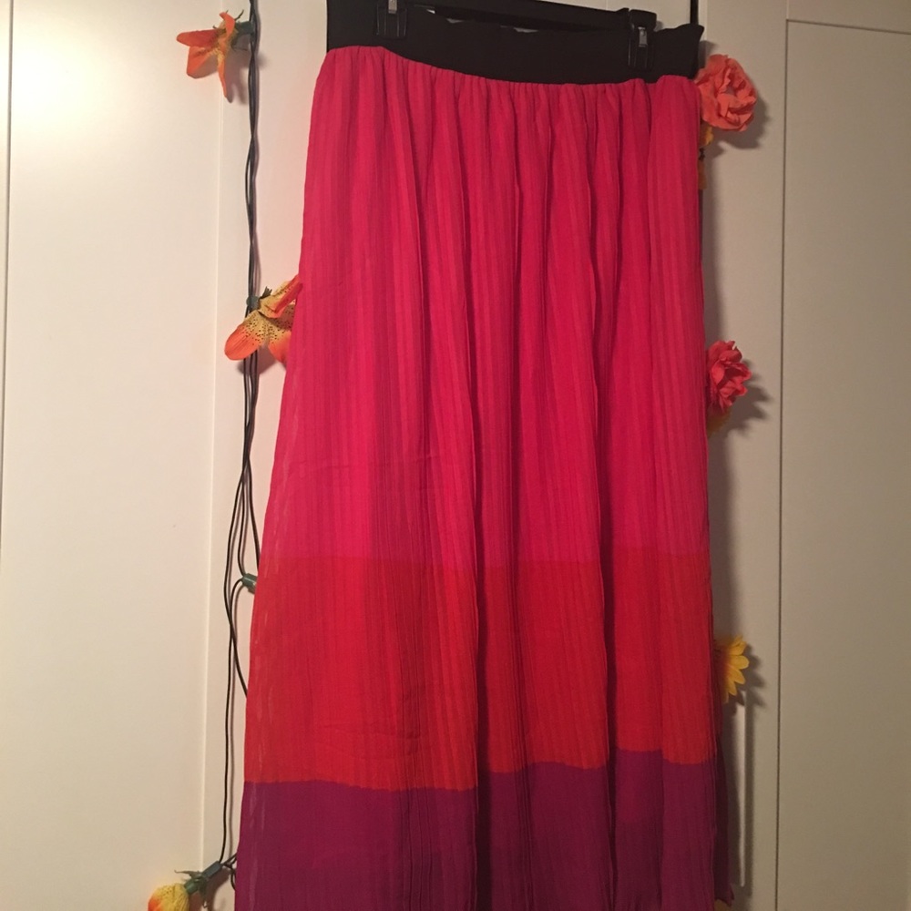 Pleated Maxi Skirt