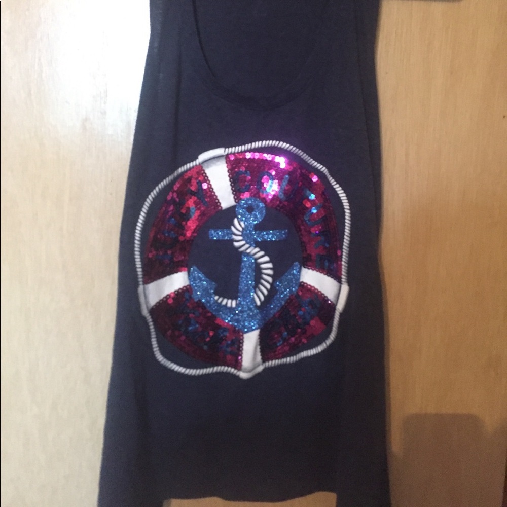 Juicy couture "yacht club" sequenced tank.