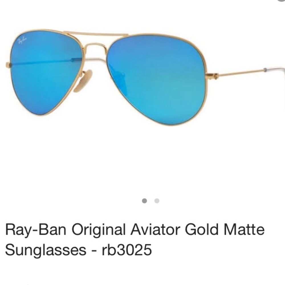 Ray ban blue mirror aviator sunglasses