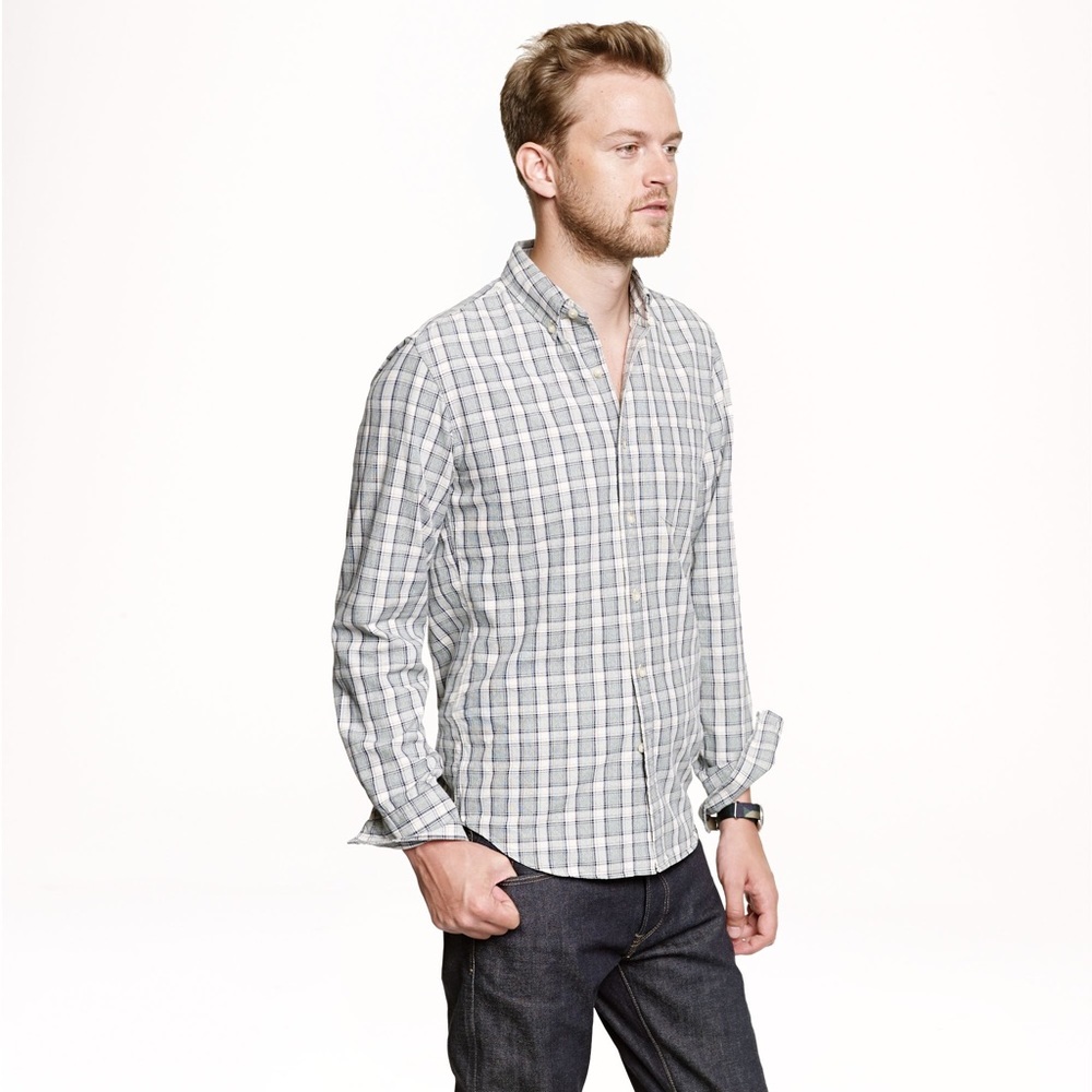 Club Monaco Men's Gingham Dress Shirt