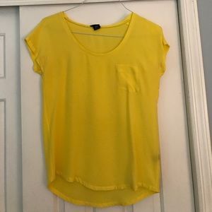 Club Monaco sheer yellow blouse