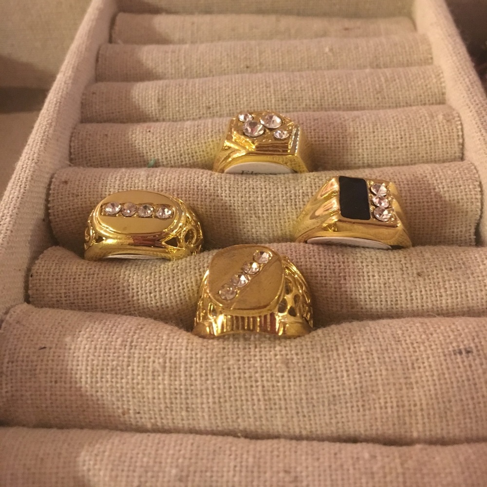 Size 9, Gold Rings - Picture 2 of 2