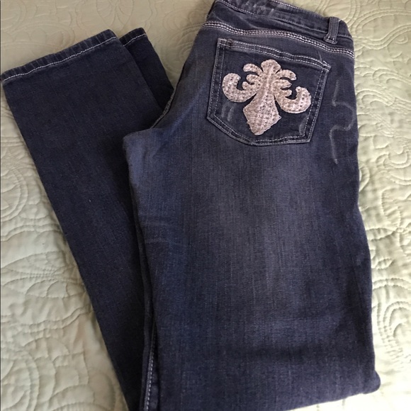 Fleur-de-lis jeans - Picture 3 of 6