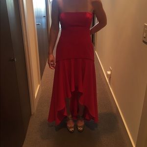 Long red BCBG dress