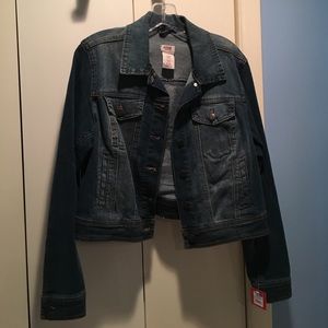 NWT Blue Denim Crop Jacket