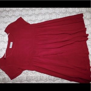 Maroon Babydoll Dress