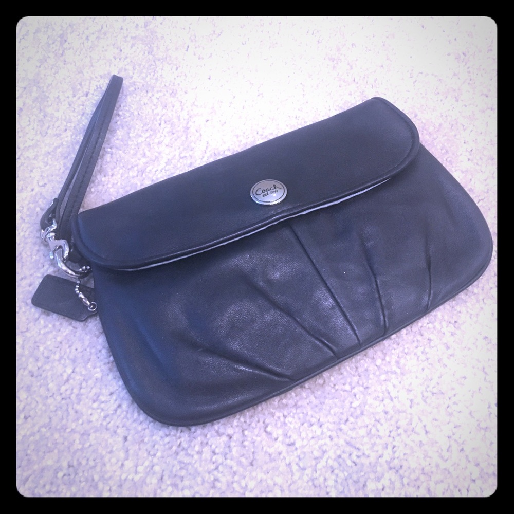 Coach leather clutch