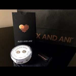 Alex and Ani Endless Knot Earrings