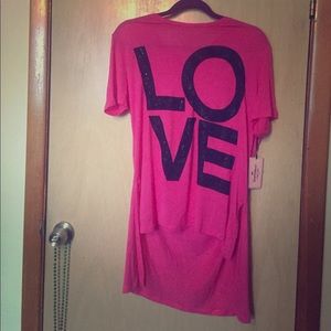 Juicy couture "LOVE" asymmetrical tee