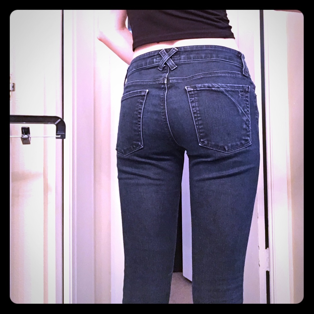 David Kahn size 26 dark wash skirt jeans