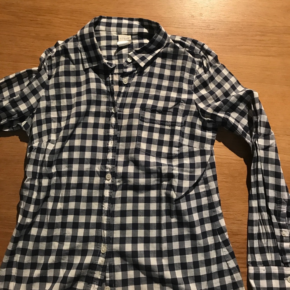 J. Crew Gingham Button Down
