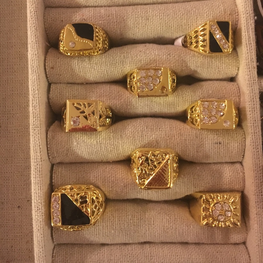 Size 9 1/2, Gold Rings