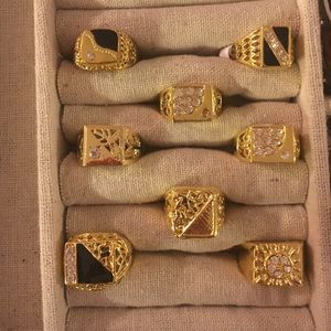 Size 9 1/2, Gold Rings