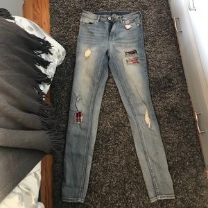 High rise distressed Pac sun jeans size 25 or 3