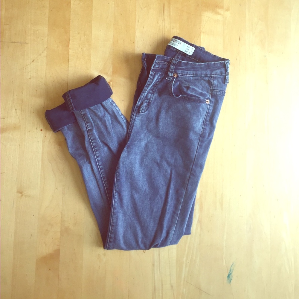 High Rise Dark Denim Jeans