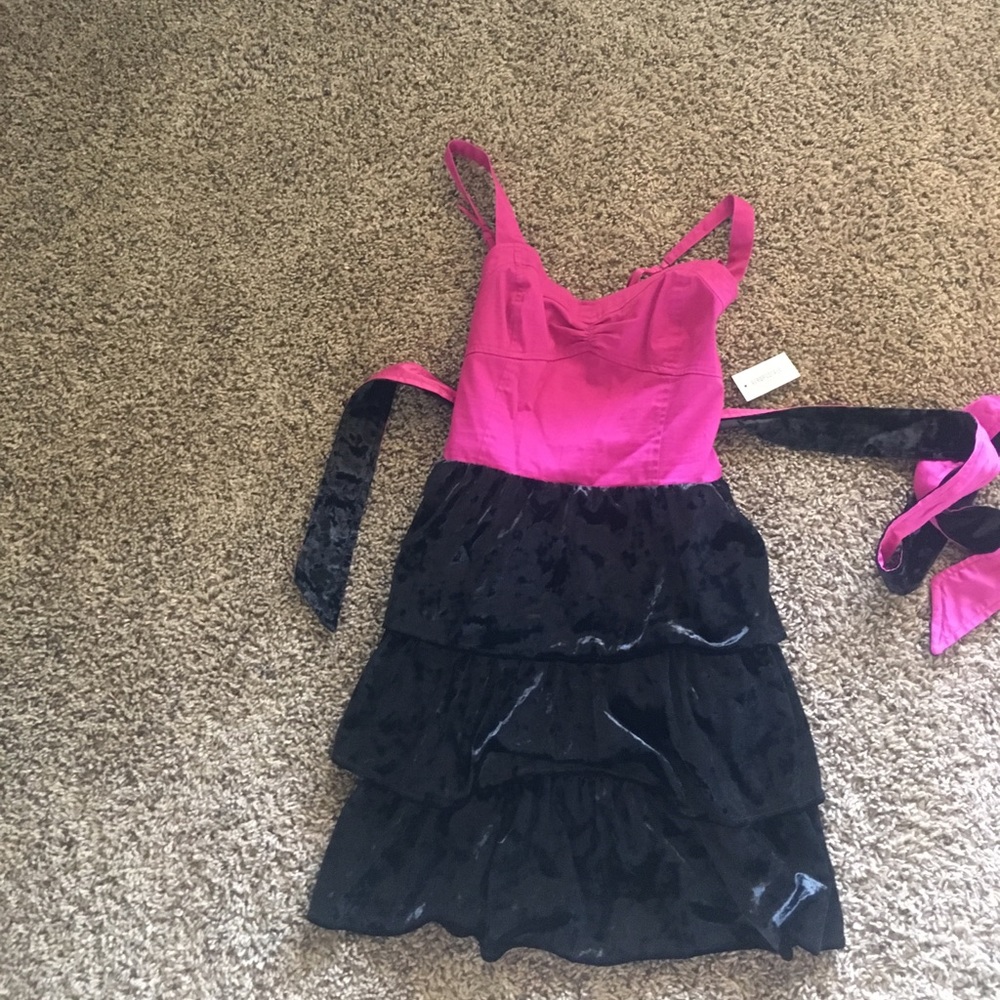 Tier velvet dress
