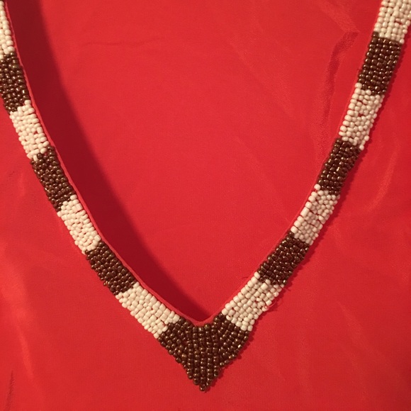 Orange Top With Beaded Details - Picture 4 of 6