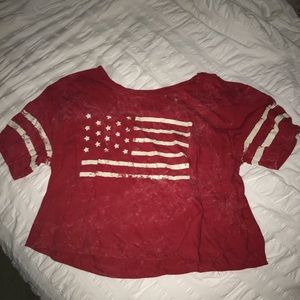 American Flag Crop Top