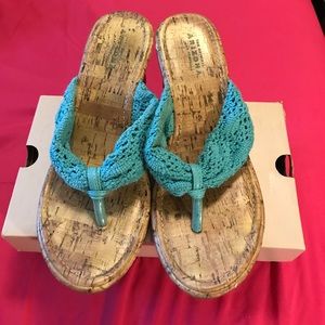 Turquoise sandals
