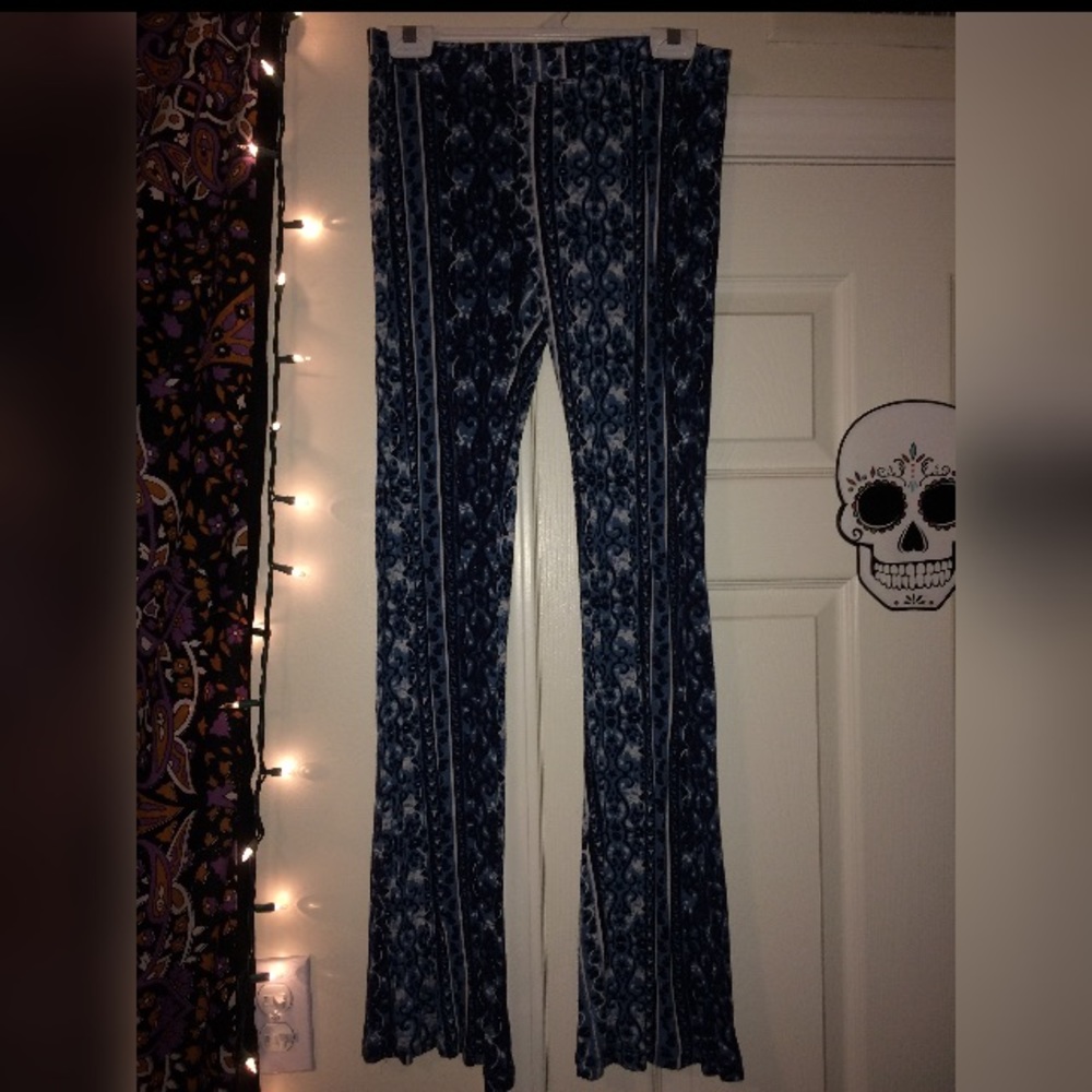 Blue flowy pants