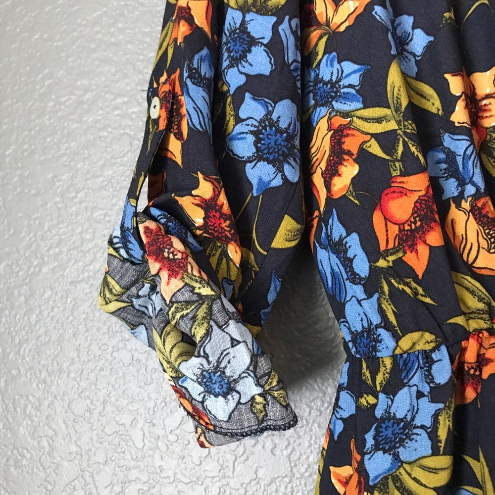 SOLD Staccato Black Floral Romper - Picture 4 of 6