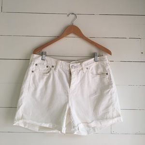 White Jean shorts