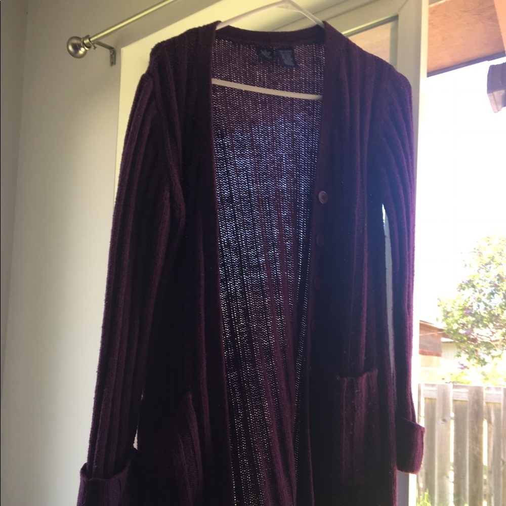 Thick Purple Cardigan