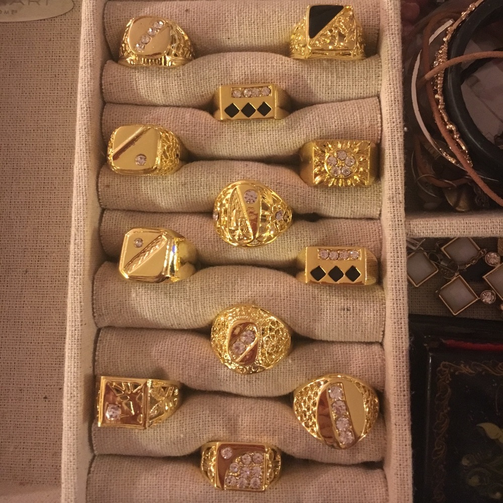 Size 10 1/2, Gold Rings