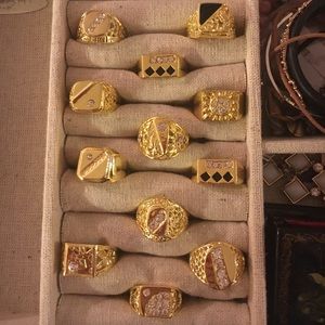Size 10 1/2, Gold Rings