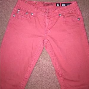 Size 29 Coral Skinny Miss Me Jeans