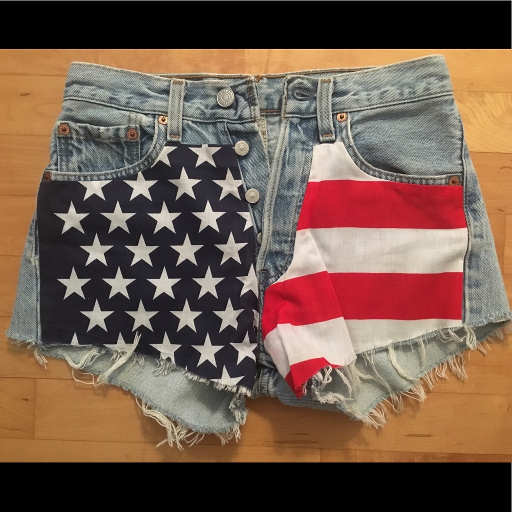 LEVIS handmade American Flag shorts