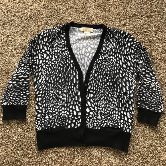 MICHAEL Michael Kors Sweaters - Michael by Michael Kor's leopard print cardigan