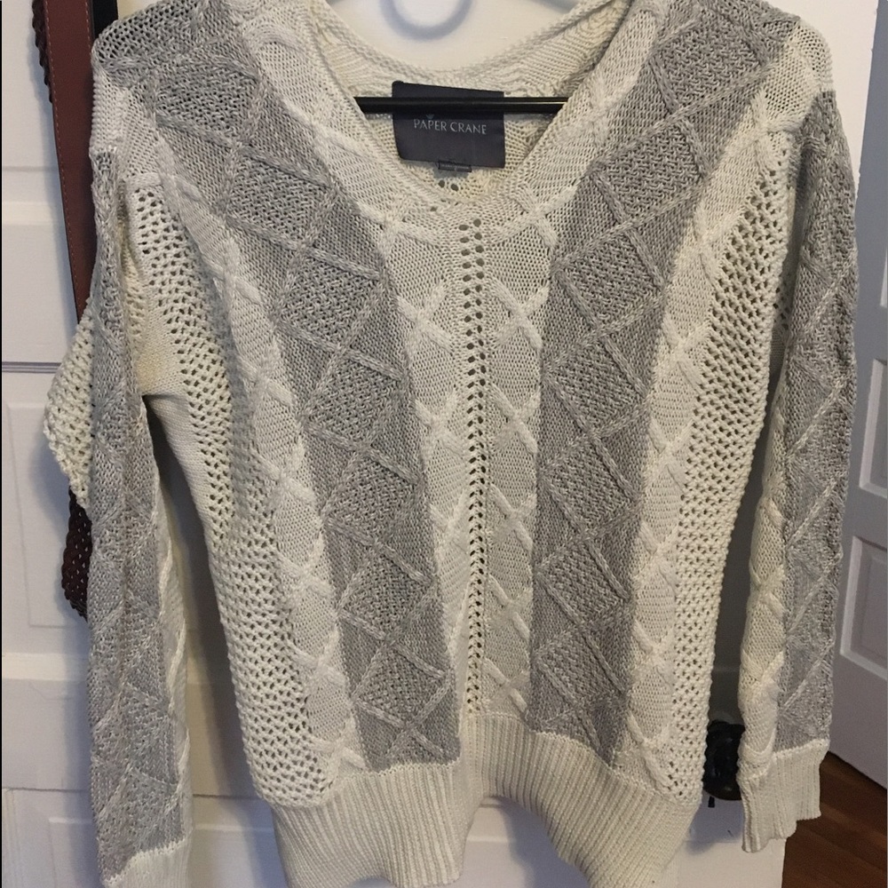 Grey and silver sweater