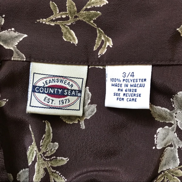 High Waisted Brown Skater Skirt-Size: 3/4 - Picture 5 of 5