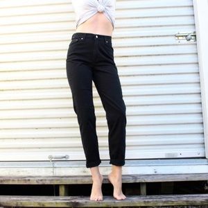 Levi's high waisted black jeans