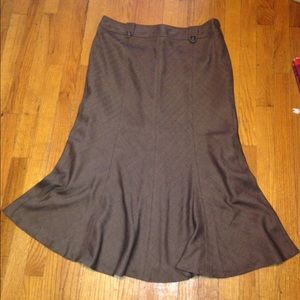 Brown midi skirt
