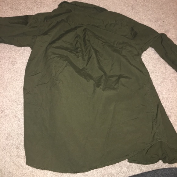 Olive Button Down - Picture 2 of 3
