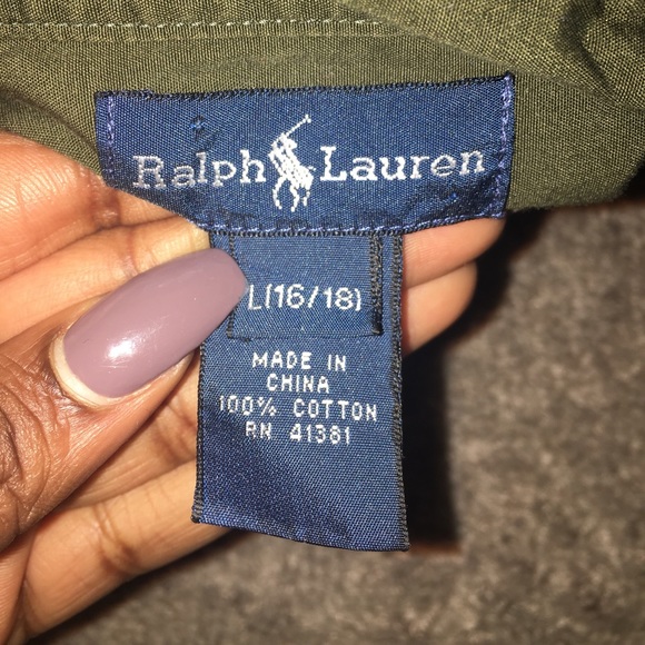 Olive Button Down - Picture 3 of 3