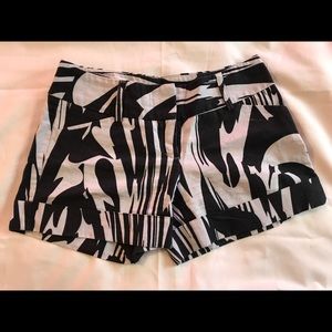 Express Black and White Shorts