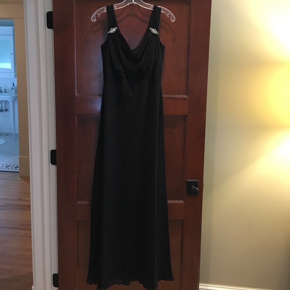 Tadashi Black Silk Gown