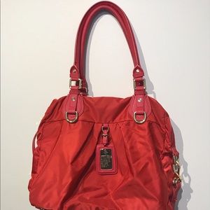 JPK Paris 75 Red Nylon Shoulder Bag