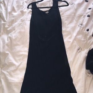Escada black silk knitted long dress