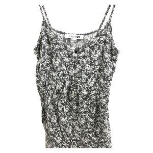 Grey Floral tank top