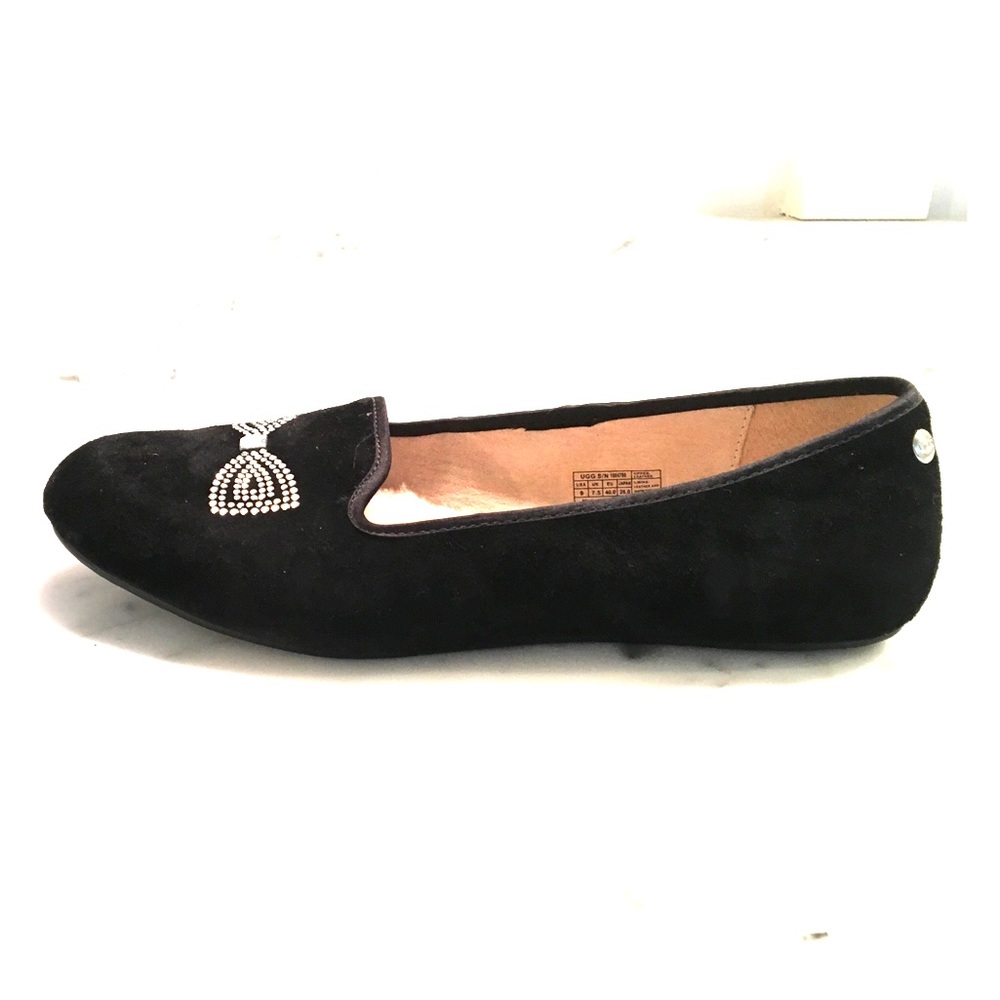 Ugg Alloway black ballet slipper shoes size 9 B