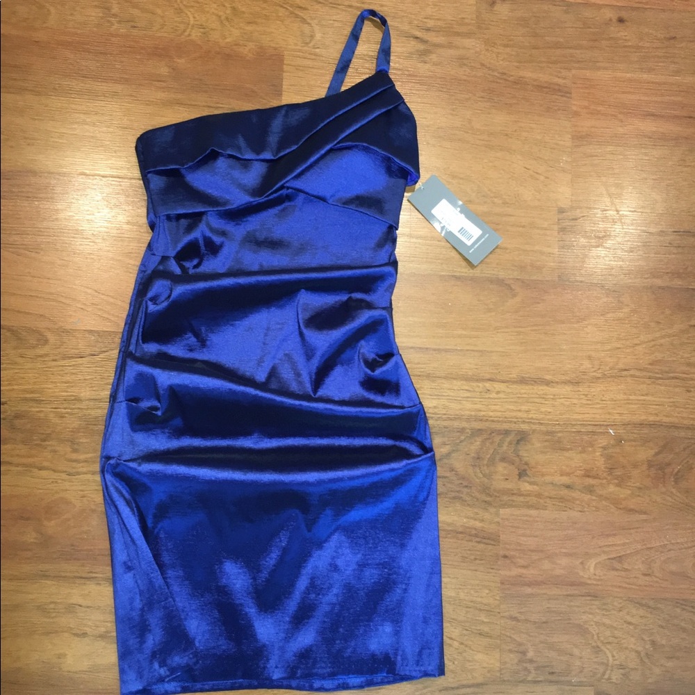 Sally one shoulder Royal Blue formal dress