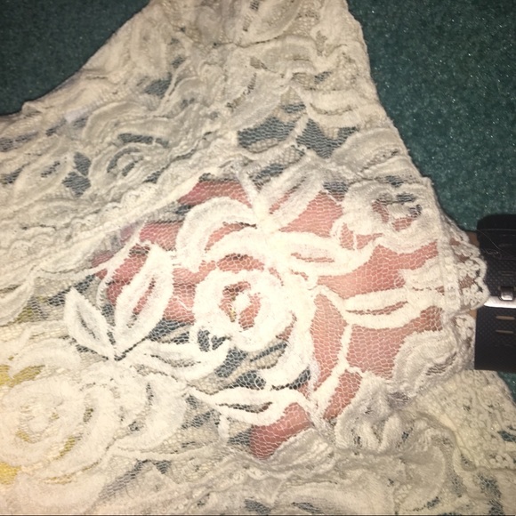 Cream Lace Shirt - Picture 3 of 4